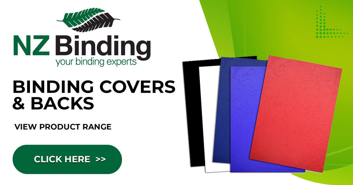 Binding Machine covers and backs NZ