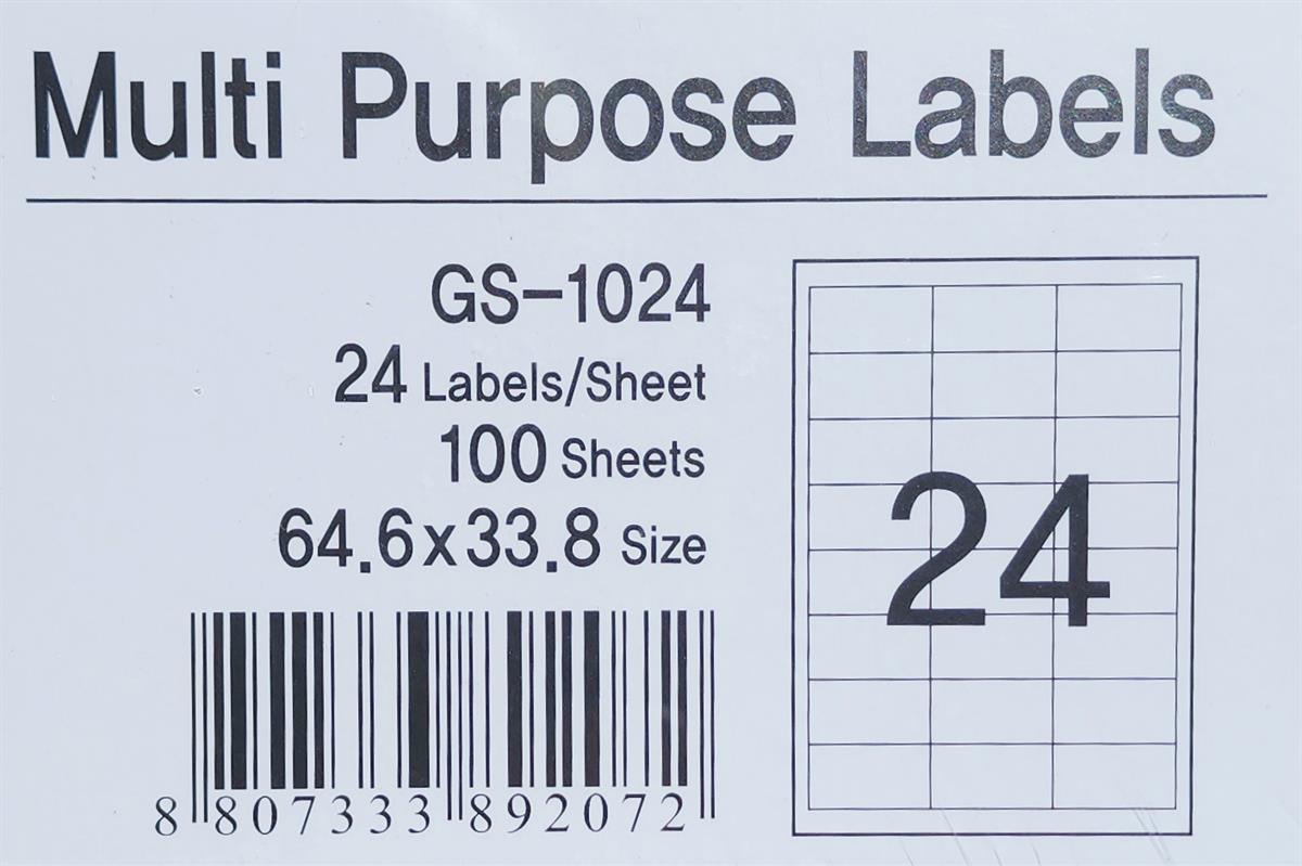 Formtec Labels - A4 Multi Purpose Labels-24 (GS-1024) - Image 3