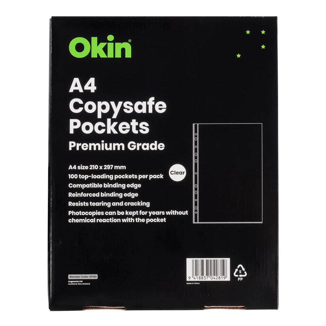 Okin A4 Copysafe Pockets - Pack of 100
