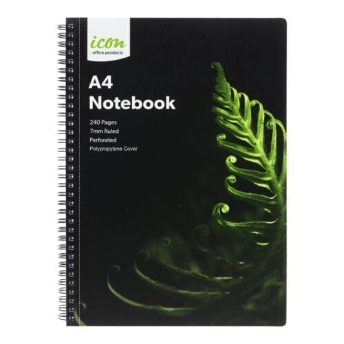 Icon Spiral Notebook A4 Polypropylene Cover - 240 Pages