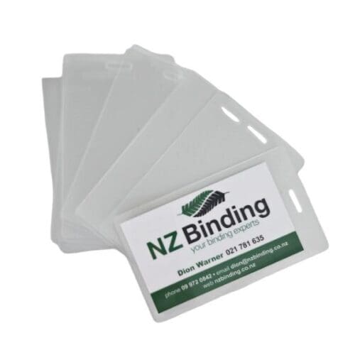 Business Card Laminating Pouches Gloss With Slot 150 micron 65mm x 108mm